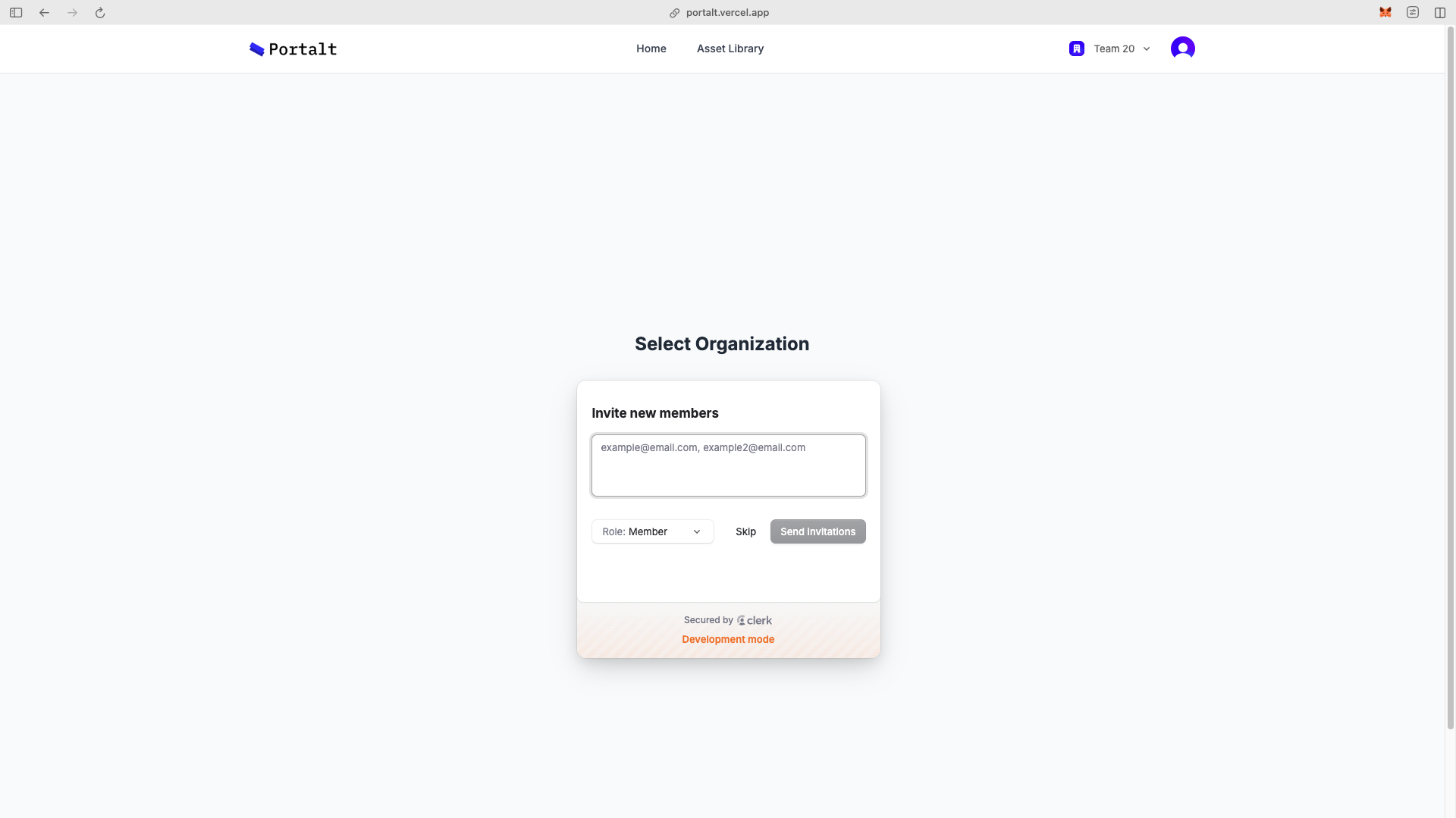 Invite Members Screen